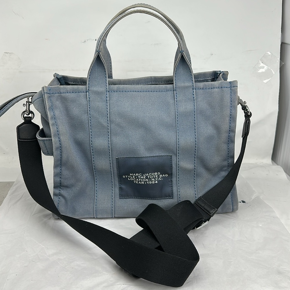 Marc Jacobs Blue and Black Tote Bag with Detachable Strap - Picture 2 of 14